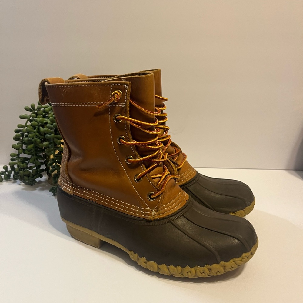 LL Bean Brown Duck Boots Women’s size 3 kids 5 womens